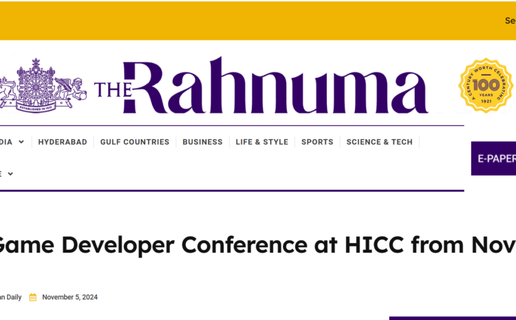  India Game Developer Conference at HICC from Nov 13 to 15